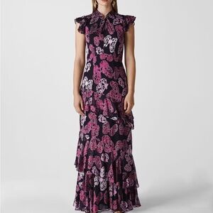 Whistles Butterfly Devore Maxi Dress